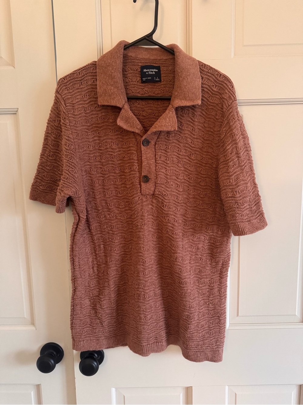 Abercrombie and Fitch knit polo shirt L
